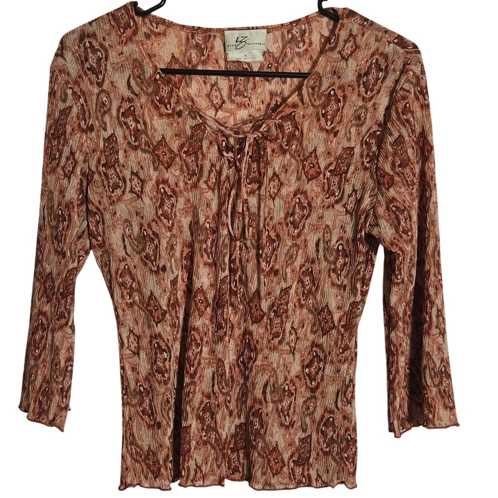 Vintage IZ Byer Paisley Top Medium Y2K Boho Fairy Peasant Hippie‎ Whimsigoth